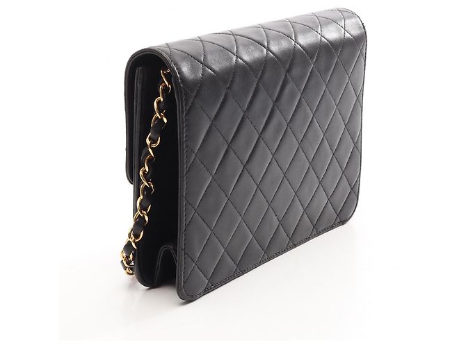 Bolsa de Ombro Chanel Matelassé Single Flap com fecho push-lock Preto - vista 2