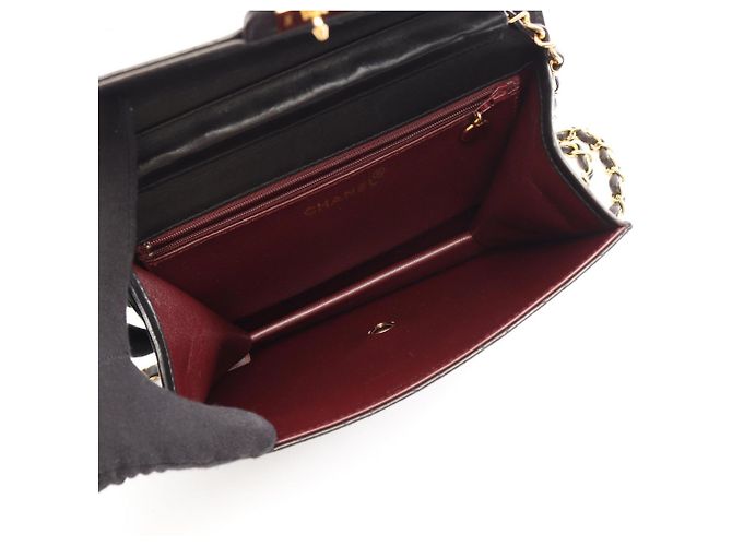 Bolsa de Ombro Chanel Matelassé Single Flap com fecho push-lock Preto - vista 3