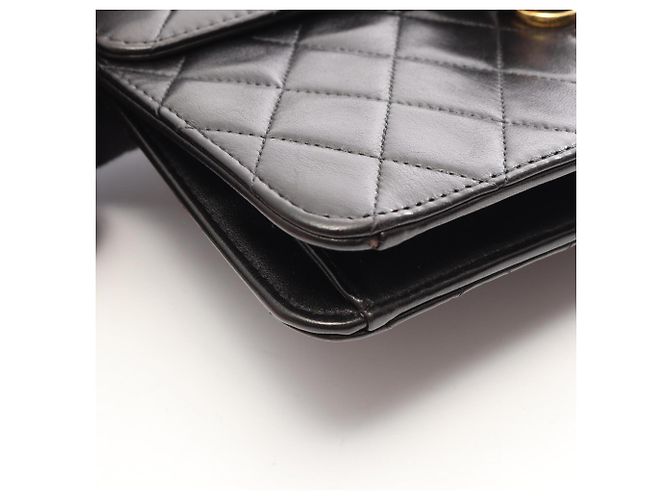 Bolsa de Ombro Chanel Matelassé Single Flap com fecho push-lock Preto - vista 7