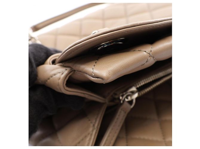 Sac cabas Chanel Matelassé Beige - vue 7
