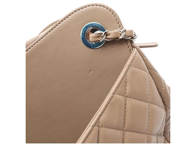Sac cabas Chanel Matelassé Beige - vue 8