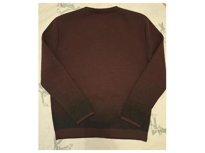 Christian Dior Cardigan aus Schurwolle Dunkelbraun - Ansicht 2
