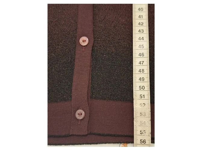 Christian Dior Cardigan aus Schurwolle Dunkelbraun - Ansicht 4