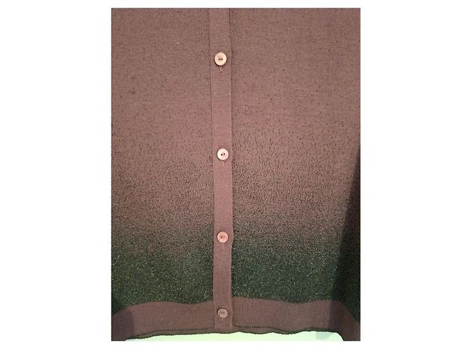 Christian Dior Cardigan aus Schurwolle Dunkelbraun - Ansicht 5