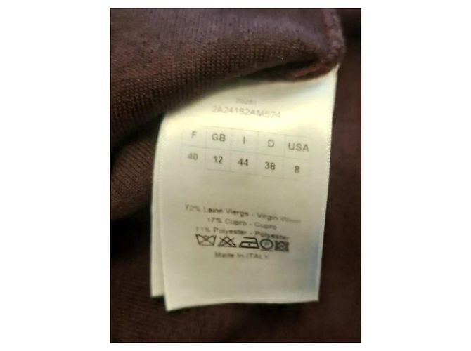 Christian Dior Cardigan aus Schurwolle Dunkelbraun - Ansicht 8