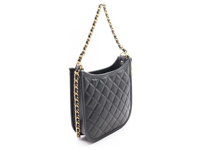 Borsa a spalla 2-Way Chanel Matelassé Hobo Nero - vista 2