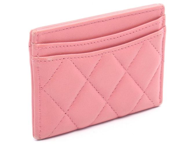 Chanel Kartenetui aus rosa Lammleder Pink - Ansicht 2