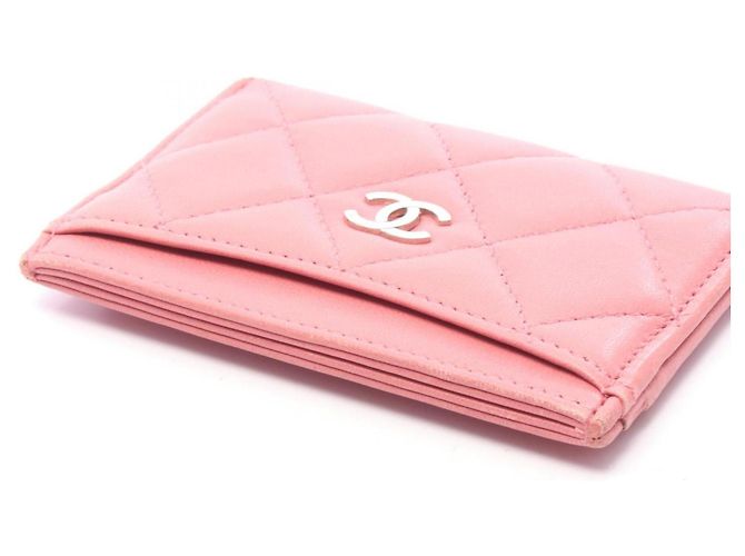 Chanel Kartenetui aus rosa Lammleder Pink - Ansicht 3