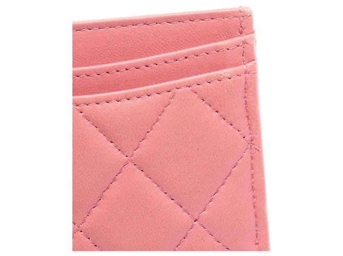 Chanel Kartenetui aus rosa Lammleder Pink - Ansicht 6