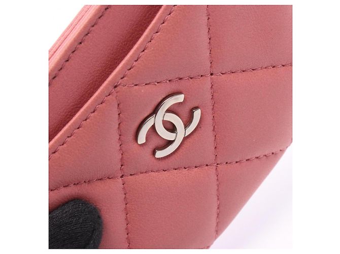 Chanel Kartenetui aus rosa Lammleder Pink - Ansicht 8
