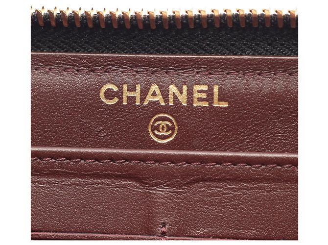 Portafoglio lungo Chanel Matelassé in pelle caviale nera Nero - vista 4