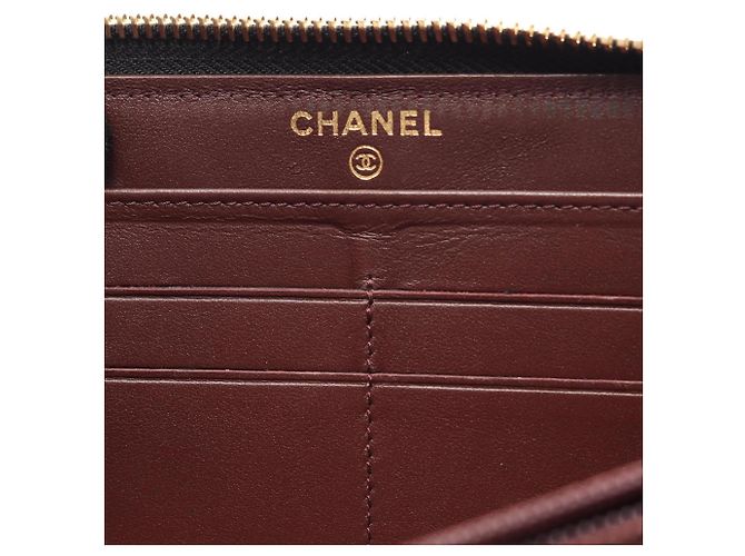 Portafoglio lungo Chanel Matelassé in pelle caviale nera Nero - vista 6