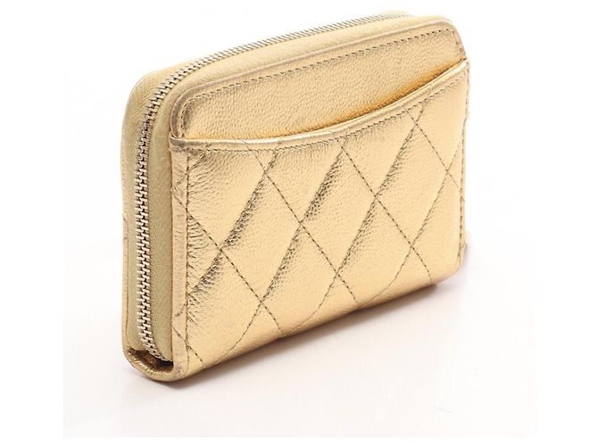 Chanel Matelassé Münzbeutel in Gold - Ansicht 2