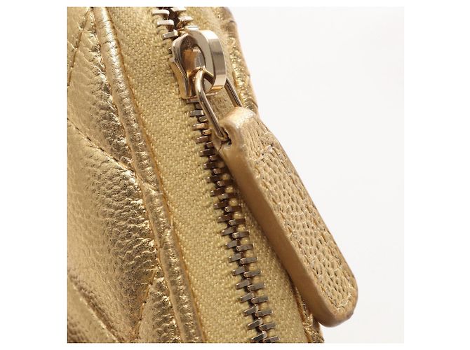 Chanel Matelassé Münzbeutel in Gold - Ansicht 9