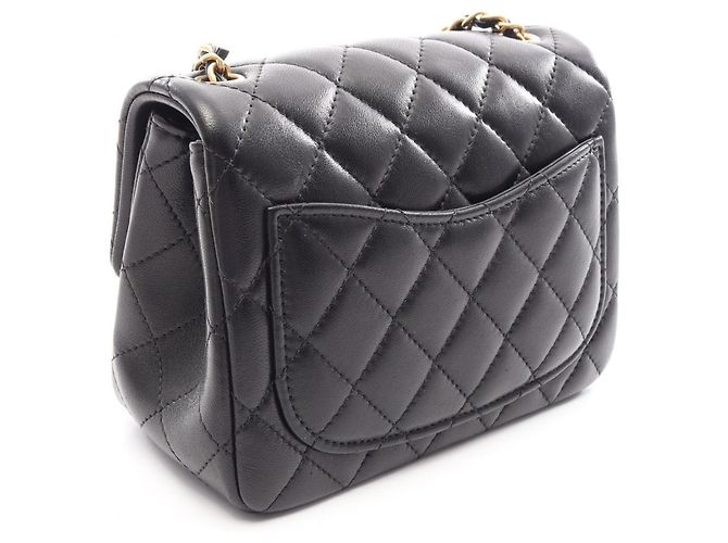 Bolso de hombro Chanel Mini Matelassé Negro - vue 2