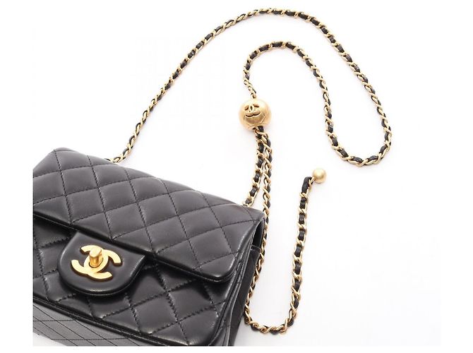 Bolso de hombro Chanel Mini Matelassé Negro - vue 7