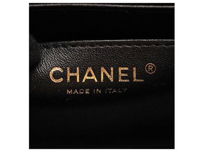 Chanel Mini Matelassé Shoulder Bag in Black Lambskin - view 4