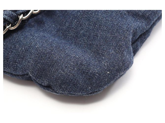 Borsa Tote di Lusso in Denim Chanel Blu navy - vista 7