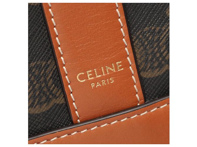 Céline Celine Small Bucket Triomphe Schultertasche Braun Schwarz - Ansicht 4