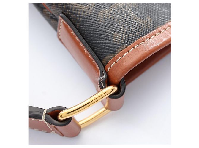 Céline Celine Small Bucket Triomphe Schultertasche Braun Schwarz - Ansicht 7