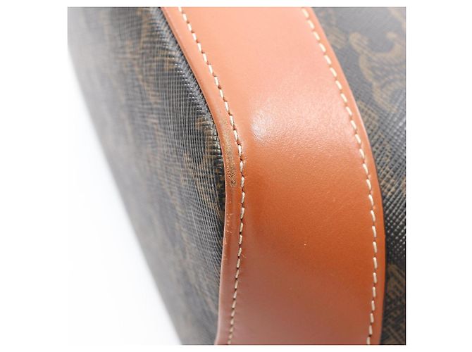 Céline Celine Small Bucket Triomphe Schultertasche Braun Schwarz - Ansicht 9