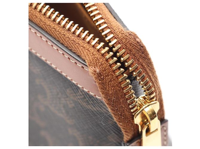 Céline Celine Triomphe Handtasche Pouch Braun Schwarz - Ansicht 8