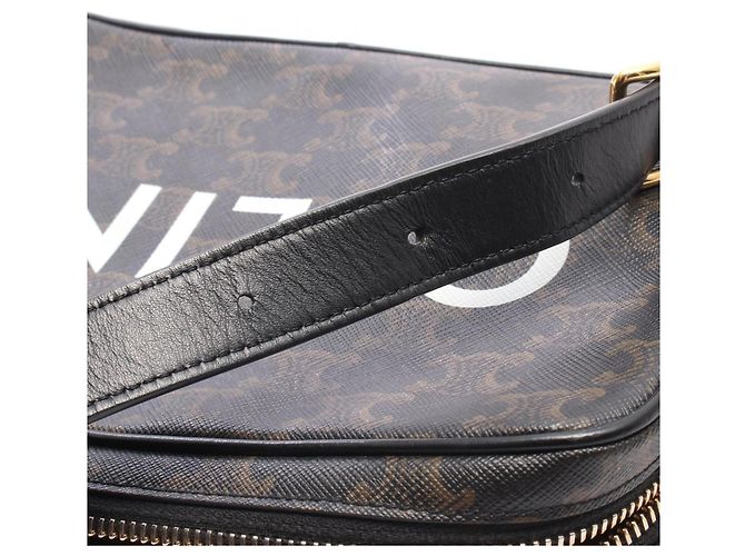 Céline Celine Triomphe Medium Messenger Bag Braun Schwarz - Ansicht 7