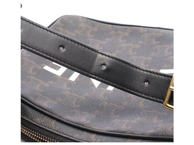 Céline Celine Triomphe Medium Messenger Bag Braun Schwarz - Ansicht 8
