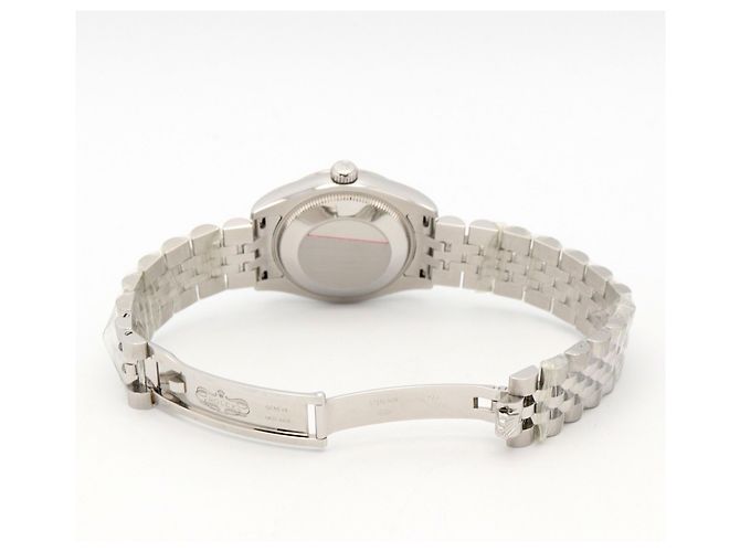 Rolex Datejust Damenarmbanduhr mit schwarzem Zifferblatt - Ansicht 4