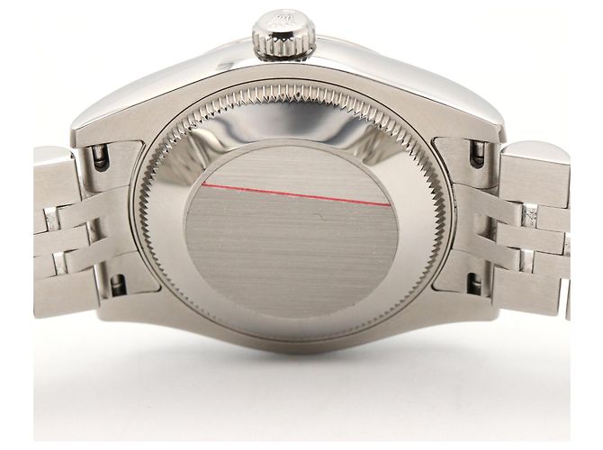 Rolex Datejust Damenarmbanduhr mit schwarzem Zifferblatt - Ansicht 5