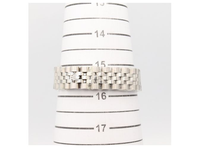 Rolex Datejust Damenarmbanduhr mit schwarzem Zifferblatt - Ansicht 7