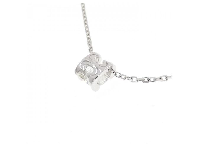 Collana Cartier C de in oro bianco con pendente di diamanti - vista 4