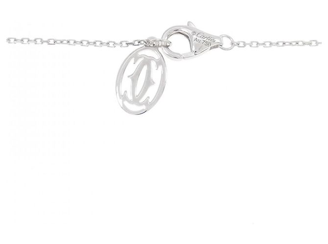 Collana Cartier C de in oro bianco con pendente di diamanti - vista 5