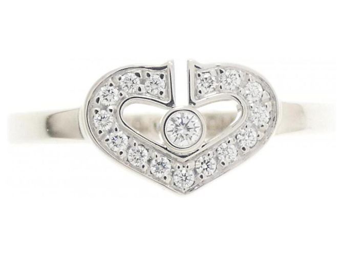 Anello Cartier C Heart in oro bianco e diamante D'oro - vista 2