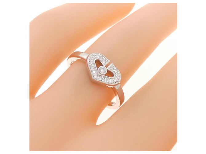 Anello Cartier C Heart in oro bianco e diamante D'oro - vista 5