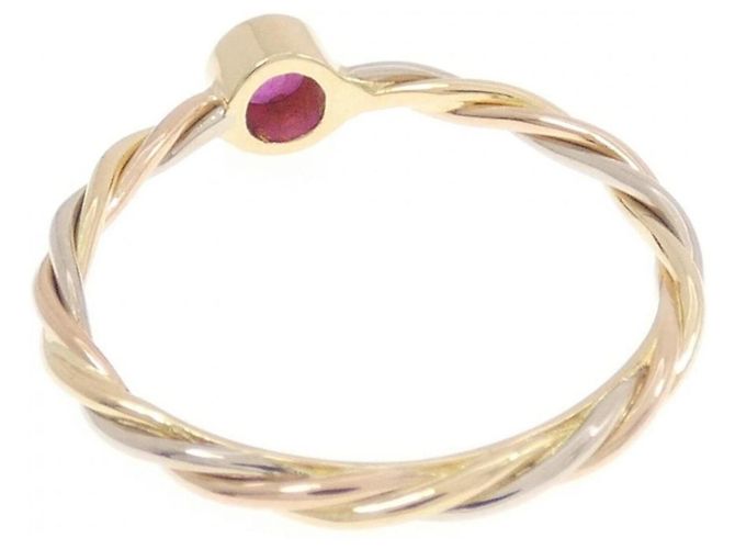Anello Cartier Three Gold Twist D'oro - vista 3