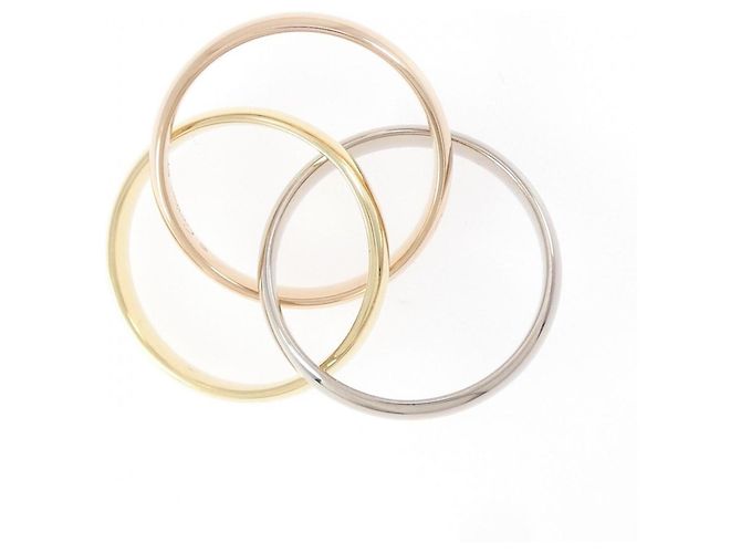 Anello Cartier Trinity in oro rosa bianco e giallo 18K D'oro - vista 3