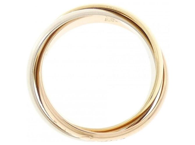 Anello Cartier Trinity in oro bianco rosa e giallo D'oro - vista 2