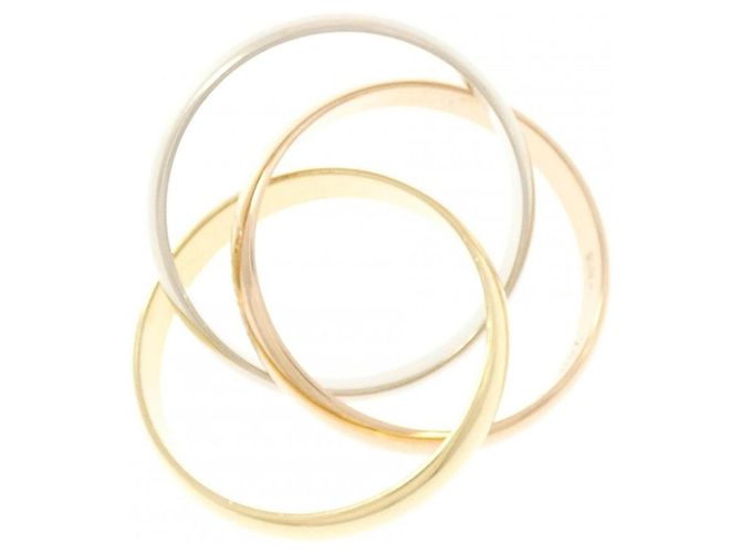 Anello Cartier Trinity in oro bianco rosa e giallo D'oro - vista 3