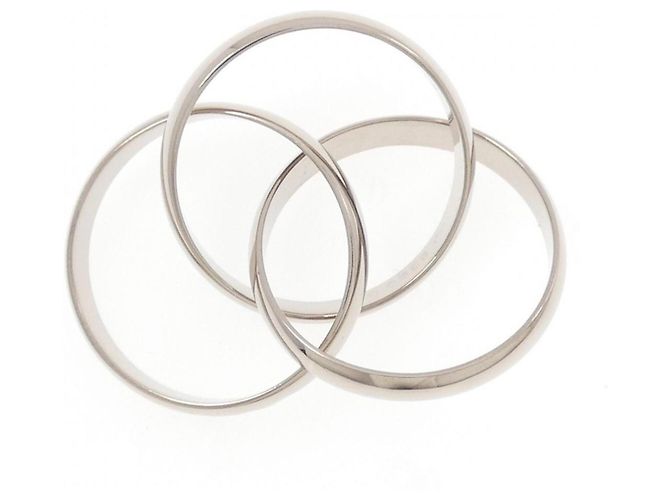 Anillo Cartier Trinity en oro blanco Dorado - vista 3