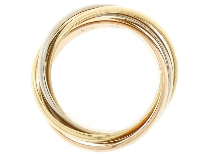 Anello Cartier Trinity in oro rosa bianco e giallo D'oro - vista 2