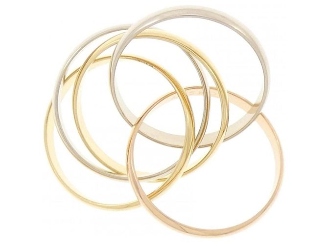 Anello Cartier Trinity in oro rosa bianco e giallo D'oro - vista 3
