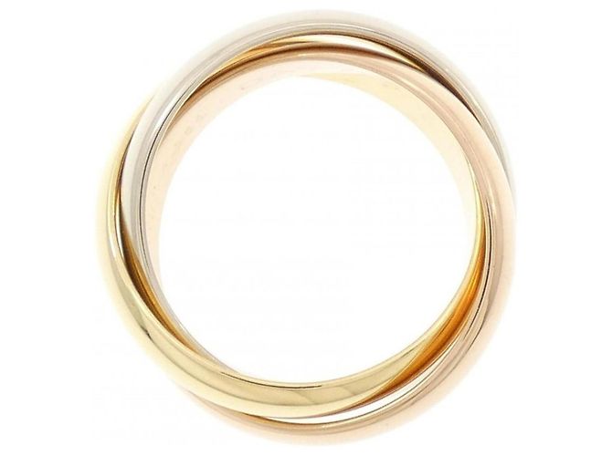Anello Cartier Trinity in oro bianco rosa e giallo D'oro - vista 2