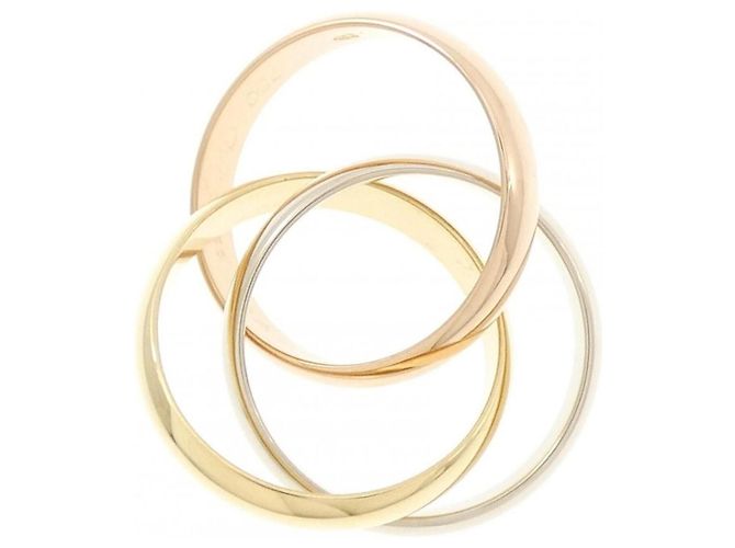 Anello Cartier Trinity in oro bianco rosa e giallo D'oro - vista 3