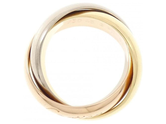 Anello Cartier Trinity in oro rosa bianco e giallo D'oro - vista 2