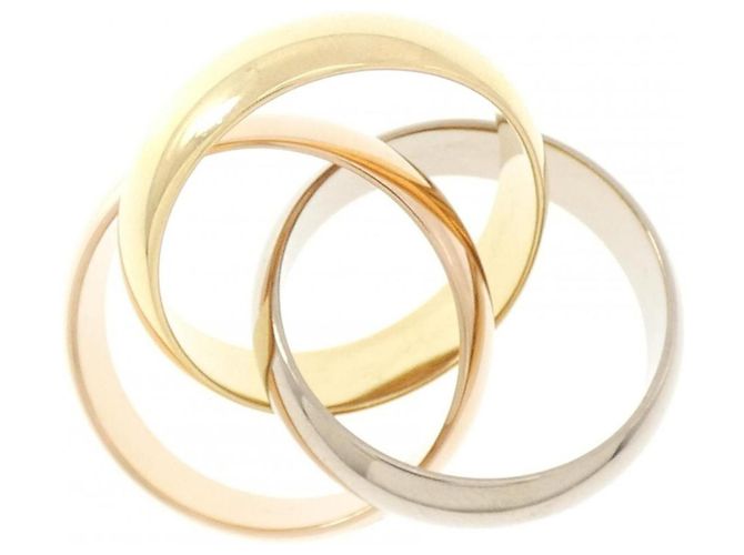 Anello Cartier Trinity in oro rosa bianco e giallo D'oro - vista 3