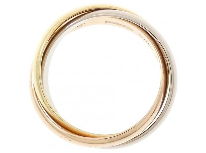 Anello Cartier Trinity in oro rosa bianco e giallo D'oro - vista 2
