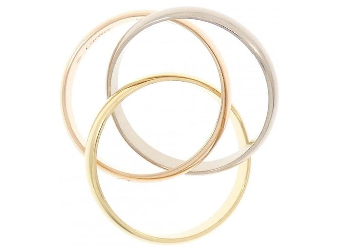 Anello Cartier Trinity in oro rosa bianco e giallo D'oro - vista 3