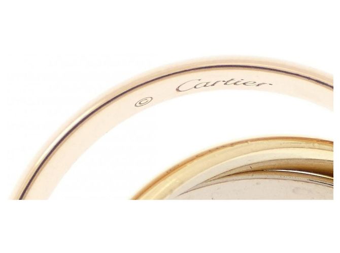 Anello Cartier Trinity in oro rosa bianco e giallo D'oro - vista 4