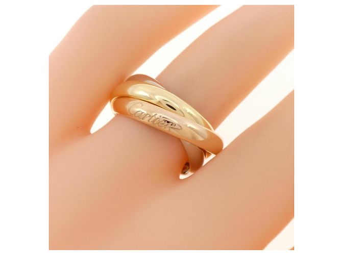 Anello Cartier Trinity in oro rosa bianco e giallo D'oro - vista 5
